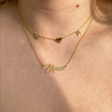 925 Silver | Custom Heart Detail Split Letter Necklace