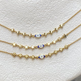 925 Silver | Minimal Dark Blue Enamel Eye Bracelet