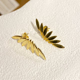 925 Silver | Large Leaf Earrings