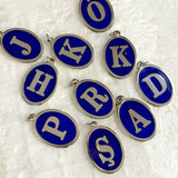 925 Silver | Unisex Colorful Enamel Custom Letter/Number Medallion Necklace