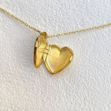 925 Silver | Heart Locket Necklace with Star and Stone Detailing