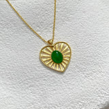 925 Silver | Natural Jade Heart Necklace