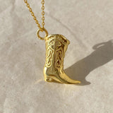 925 Silver | 3D Cowboy Boot Necklace