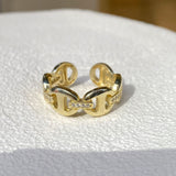 925 Silver | Nautical Ring with Stone Detail