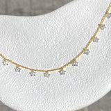 925 Silver | Chain with Transparent Star Charm