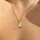 925 Silver | Box Chain Hamsa Hand Necklace