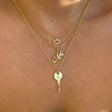 925 Silver | Minimal Dark Blue Stone Eye Necklace