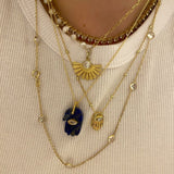 925 Silver | Natural Stone Hamsa (Fatima Hand) Necklaces