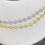 925 Silver | Full Stone Clover Bracelet