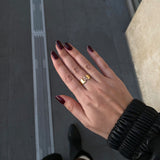 925 Silver custom letter ring with sparkling stones – personalized initial ring for everyday wear or gifting