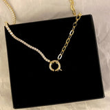 925 Silver | Half-Chain Thick Nautical Tennis Necklace