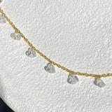 925 Silver | Clear Heart Charm Chain