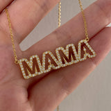 925 Silver | Custom Hollow Letter Necklace with Stone Detailing