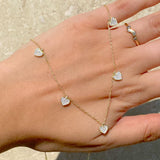 925 Silver | Five-Charm Heart Necklace with Stones