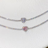 925 Silver | Heart Tennis Bracelet