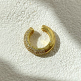 925 Silver | Half-Stone Hoop Ear Cuff