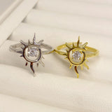 925 Silver | White Zircon Sun Ring
