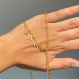 925 Silver | Adjustable Lock Necklace with Stones and Custom Engraving