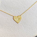 925 Silver | Heart Necklace with Stone Detailing