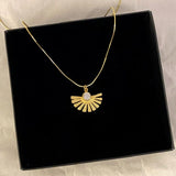 925 Silver | White Stone Sun Necklace