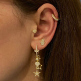 925 Silver | Lucky Earrings with 4 Charms (Model 2)