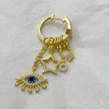 925 Silver | Four-Charm Lucky Earrings (Model 1)