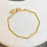 925 Silver | Thin Bar Bracelet with Stone Detailing