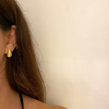 925 Silver | Striped Mini Teardrop Earrings