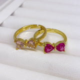 925 Silver | Colorful Ribbon Ring with Stones