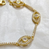 925 Silver | Tennis Bracelet with Stone-Embellished Eye Charm