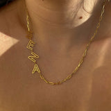 925 Silver | Hollow Letter Personalized Necklace