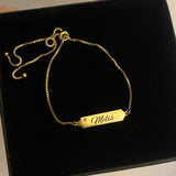 925 Silver | Unisex Custom Adjustable Slider Chain Bracelet