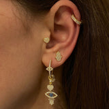 925 Silver | Four-Charm Lucky Earrings (Model 3)