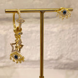 925 Silver | Four-Charm Lucky Earrings (Model 1)