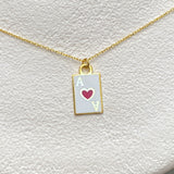 925 Silver | Enamel Ace of Cups Necklace
