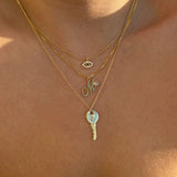 925 Silver | Minimal Dark Blue Stone Eye Necklace