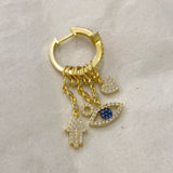 925 Silver | Four-Charm Lucky Earrings (Model 3)