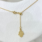 925 Silver | Hamsa Adjustable Slider Chain Necklace