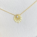 925 Silver | Medallion Necklace with White Stone