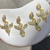 925 Silver | Large Phoenix Necklace with Stones (Model 1)