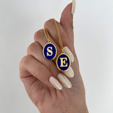 925 Silver | Unisex Colorful Enamel Custom Letter/Number Medallion Necklace