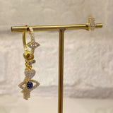 925 Silver | Four-Charm Lucky Earrings (Model 3)