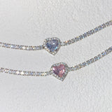925 Silver | Heart Tennis Bracelet