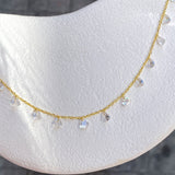 925 Silver | Clear Heart Charm Chain