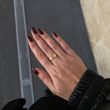 925 Silver | Custom Letter Ring with Stones