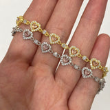 925 Silver | Pink Heart Bracelet