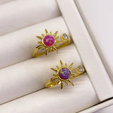 925 Silver | Sun Ring with Opal Stone