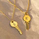925 Silver | Unisex Custom Letter Key Necklace (Model-2, 3 Chain Options)