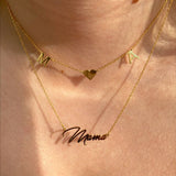 925 Silver | Custom Heart Detail Split Letter Necklace