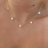 925 Silver | Five-Charm Heart Necklace with Stones